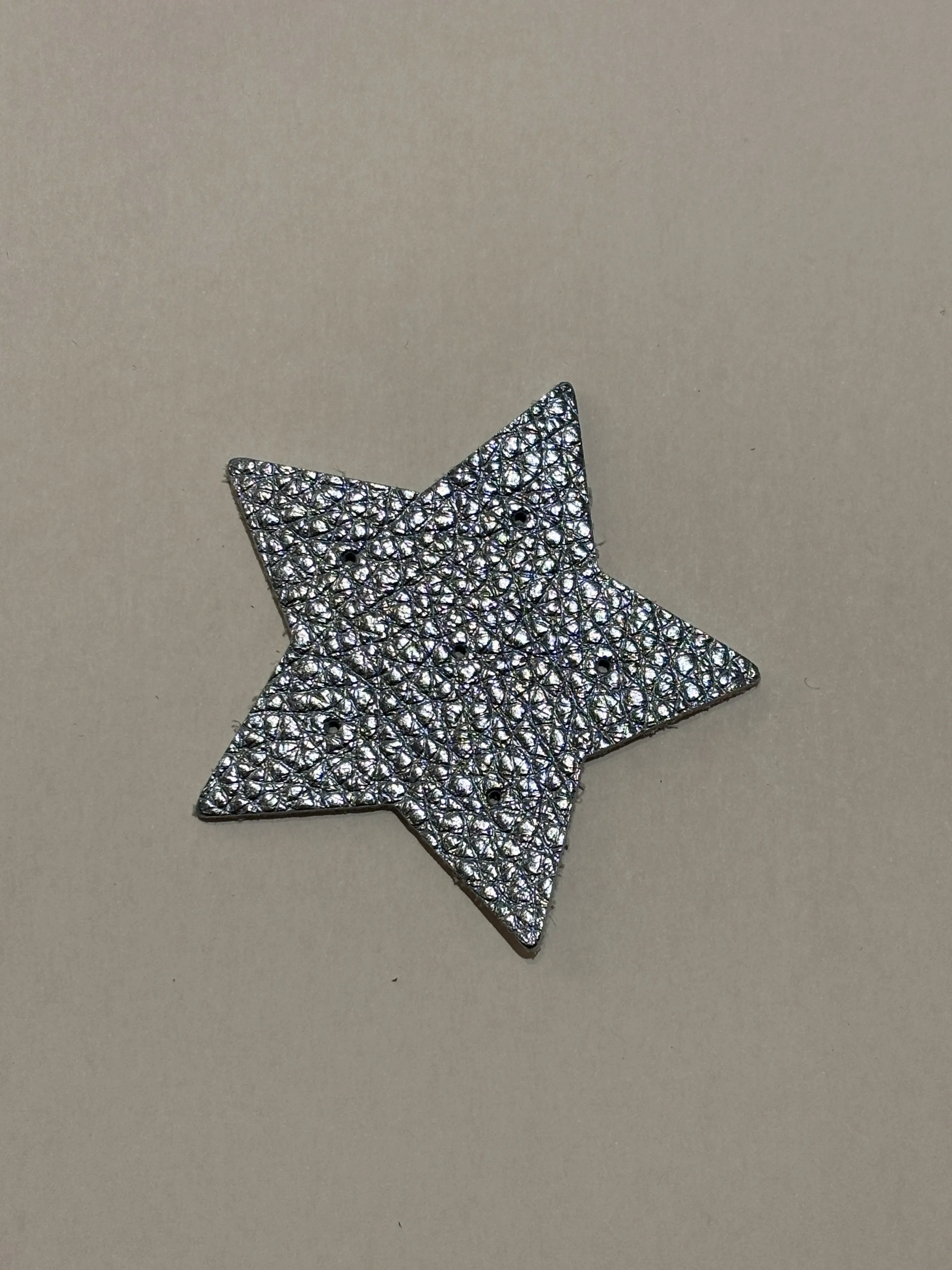 Leather Star Earring Holder - Metallic Diamond