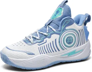 Men's High-Top Basketball ShoesWear-Resistant and Anti-Slip Soles Running Shoes Graffiti Design Fashionable Sports Shoes