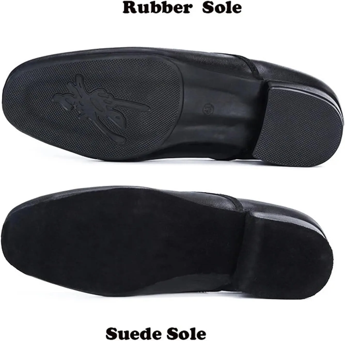 Men's Latin Dance Shoes Modern Dance Shoes Men Ballroom Dancing Soft Rubber Sole Suede Sole Optional Large Size Male Jazz Latin Shoes Tango(Rubber sole,40)