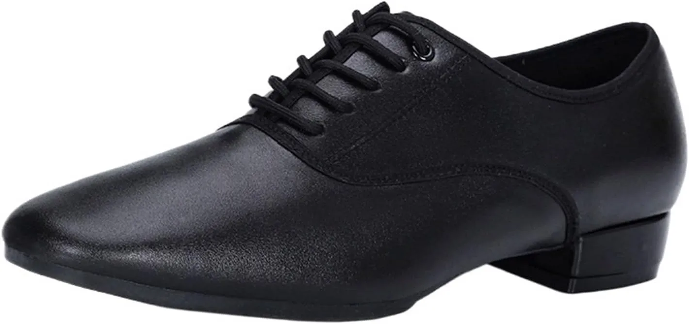 Men's Latin Dance Shoes Modern Dance Shoes Men Ballroom Dancing Soft Rubber Sole Suede Sole Optional Large Size Male Jazz Latin Shoes Tango(Rubber sole,40)