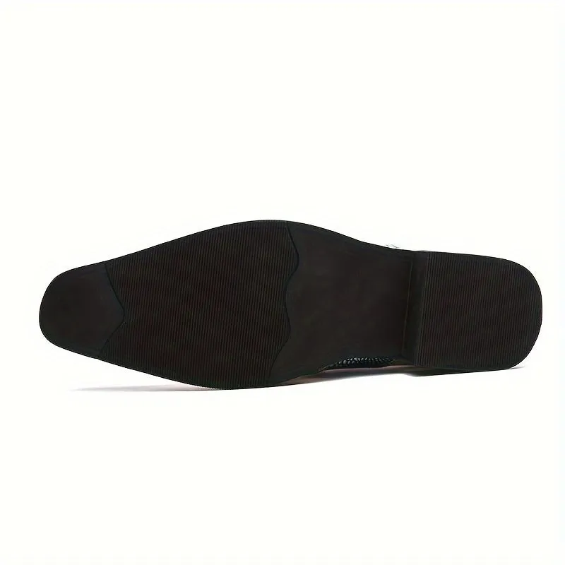 Men's Stylish Rivet Pointed Toe Casino Night Dress Shoes