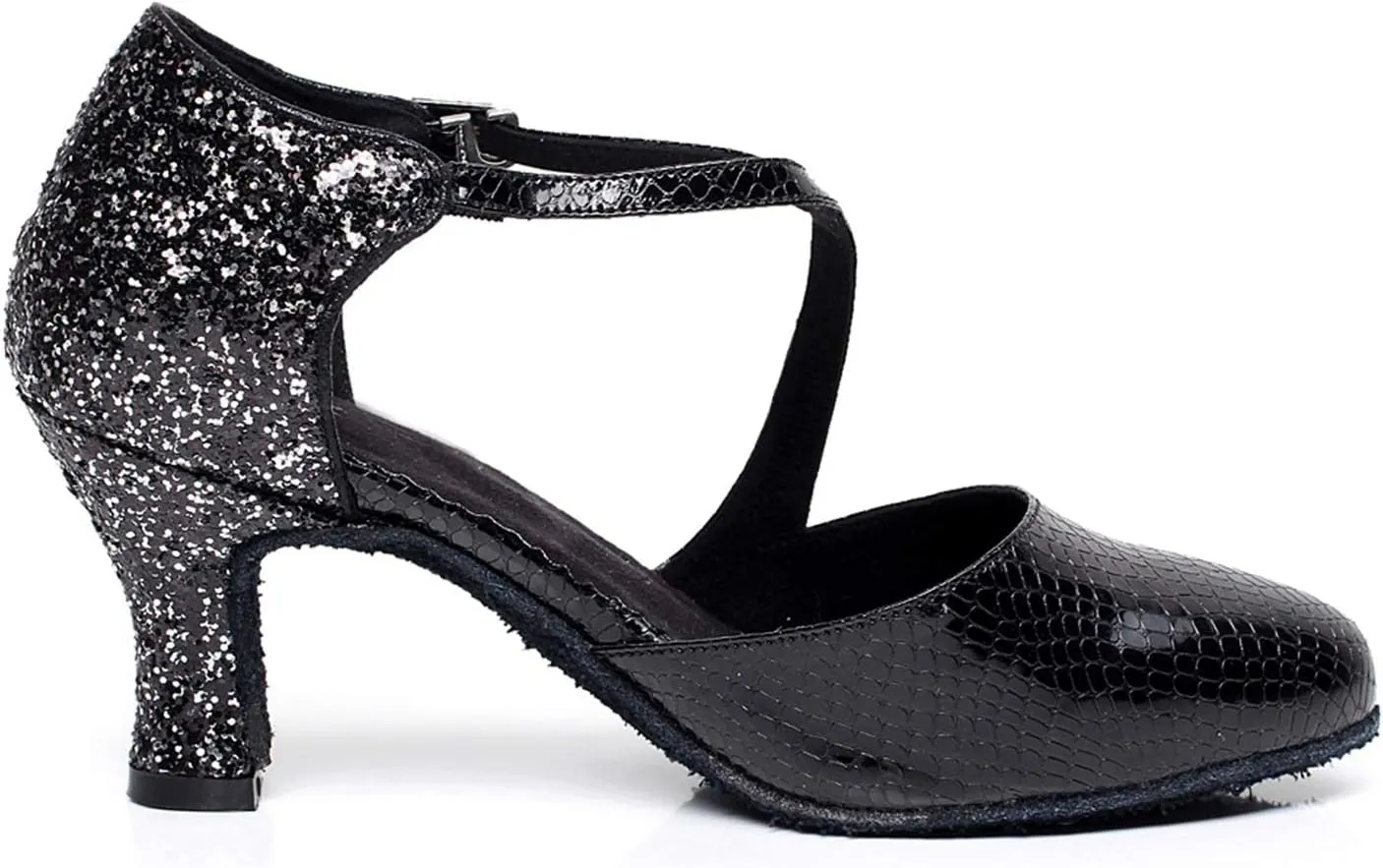 Minishion QJ7045 Women's Closed Toe Synthetic Latin Salsa Tango Dance Shoes