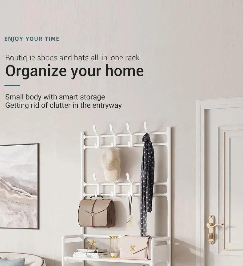 Multi-Tier Shoe Rack & Garment Rack – Stylish, Functional, & Space-Saving