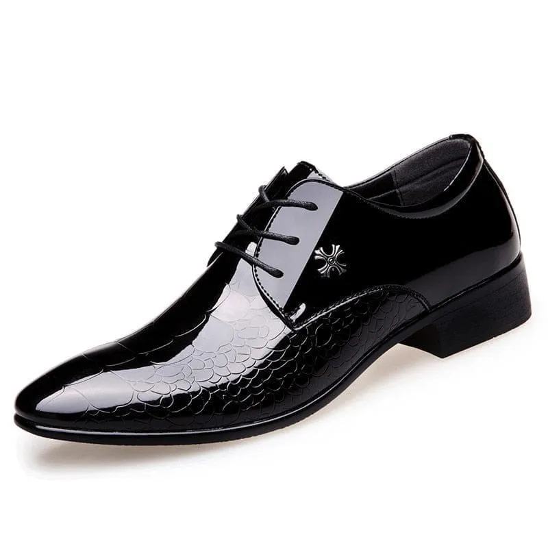 Newest Italian oxford shoes for men luxury patent leather wedding shoes