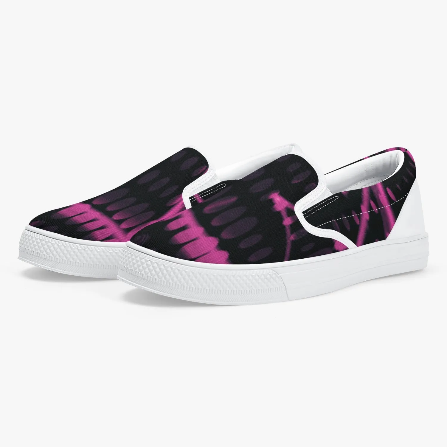 Officially Sexy Pink Laser Classic Slip-On Shoes - White/Black