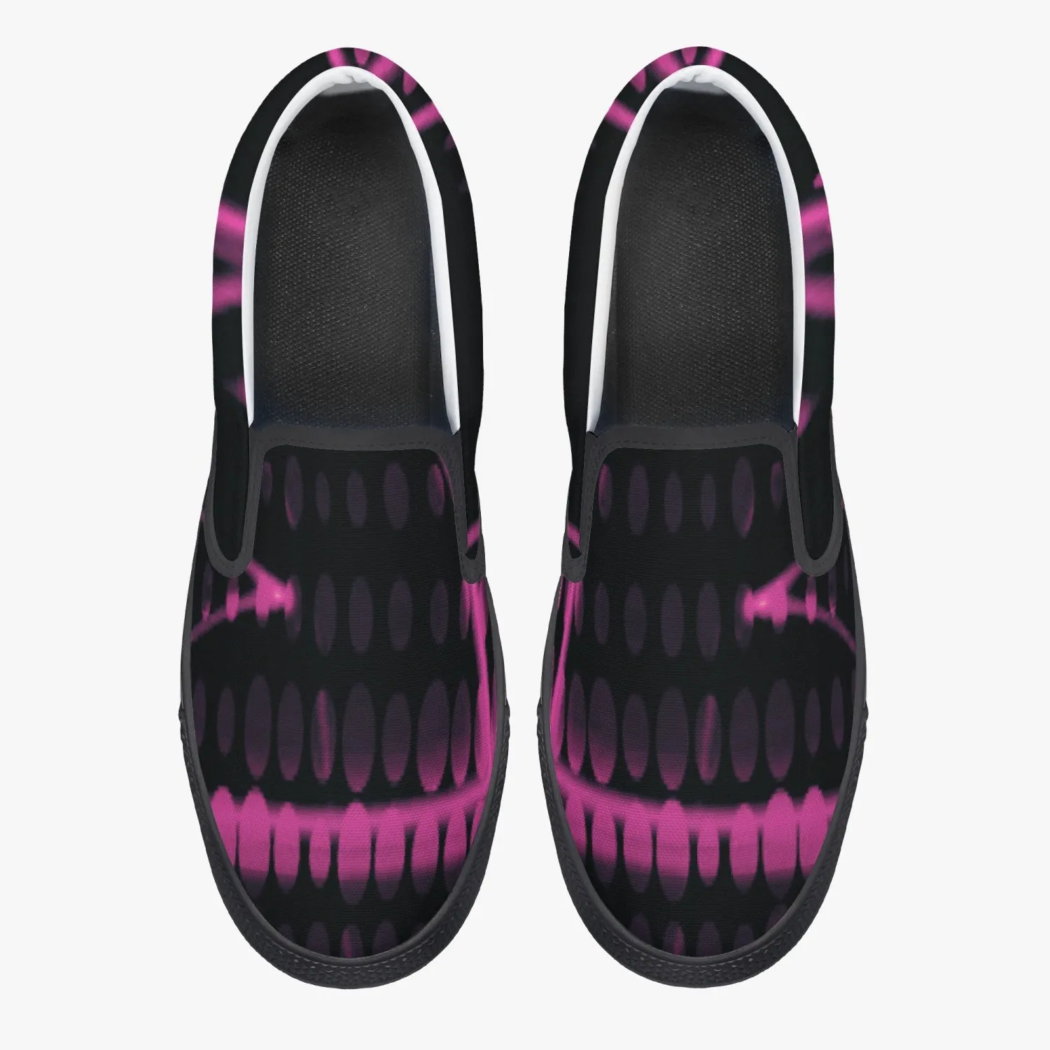Officially Sexy Pink Laser Classic Slip-On Shoes - White/Black