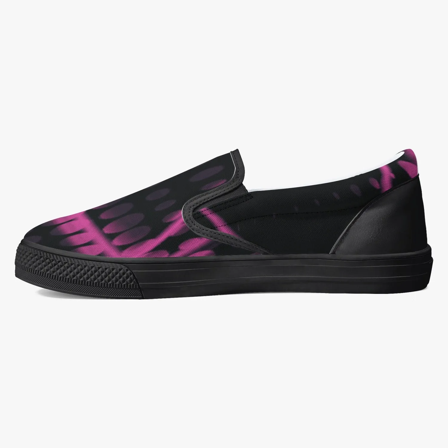 Officially Sexy Pink Laser Classic Slip-On Shoes - White/Black