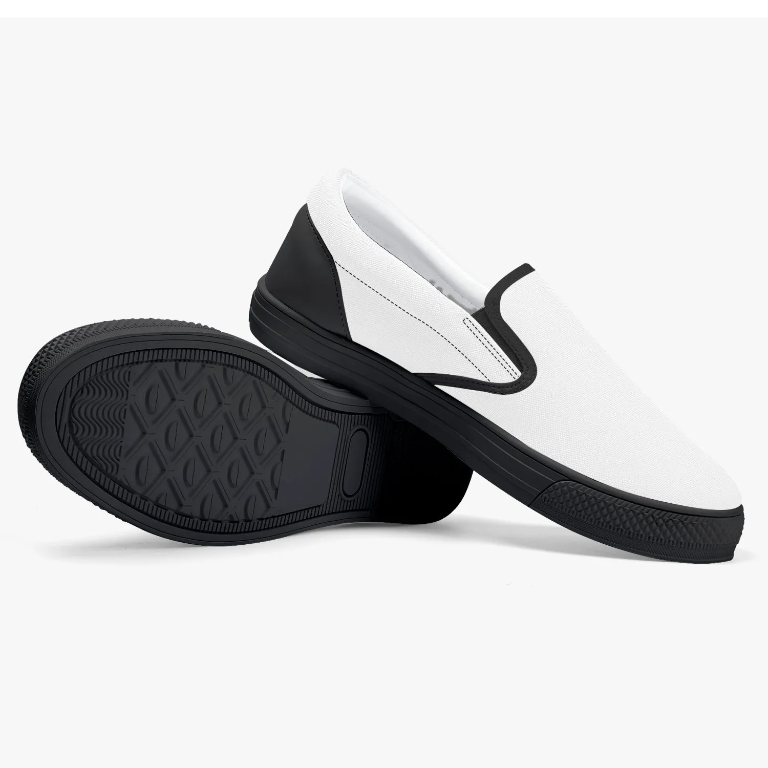 Officially Sexy Pink Laser Classic Slip-On Shoes - White/Black