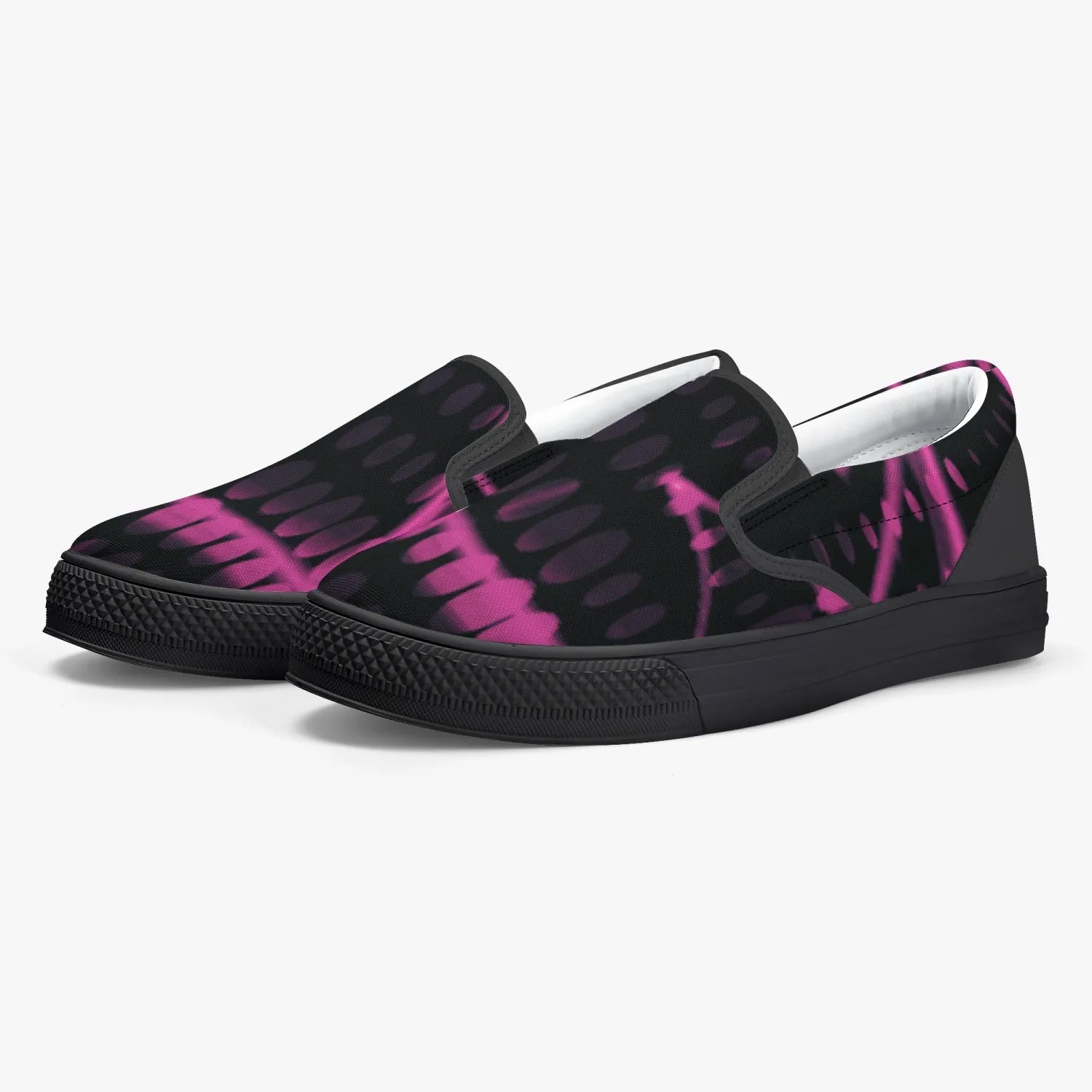 Officially Sexy Pink Laser Classic Slip-On Shoes - White/Black