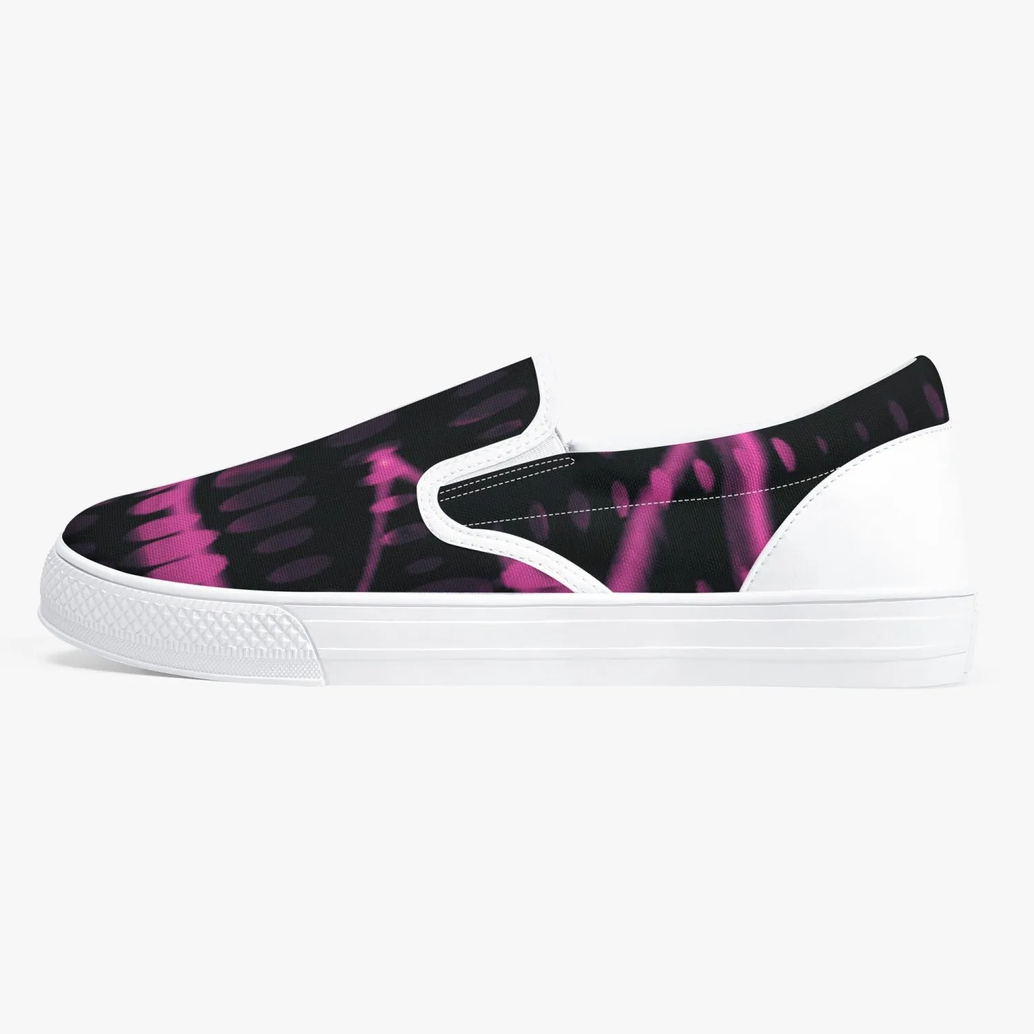 Officially Sexy Pink Laser Classic Slip-On Shoes - White/Black