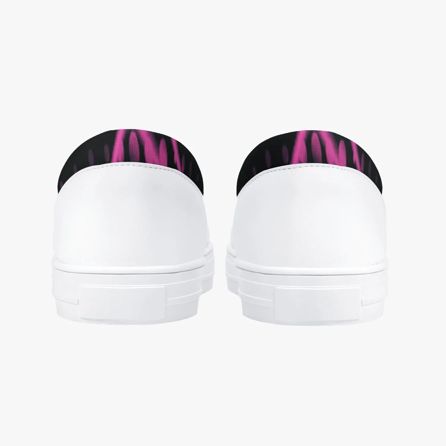 Officially Sexy Pink Laser Classic Slip-On Shoes - White/Black
