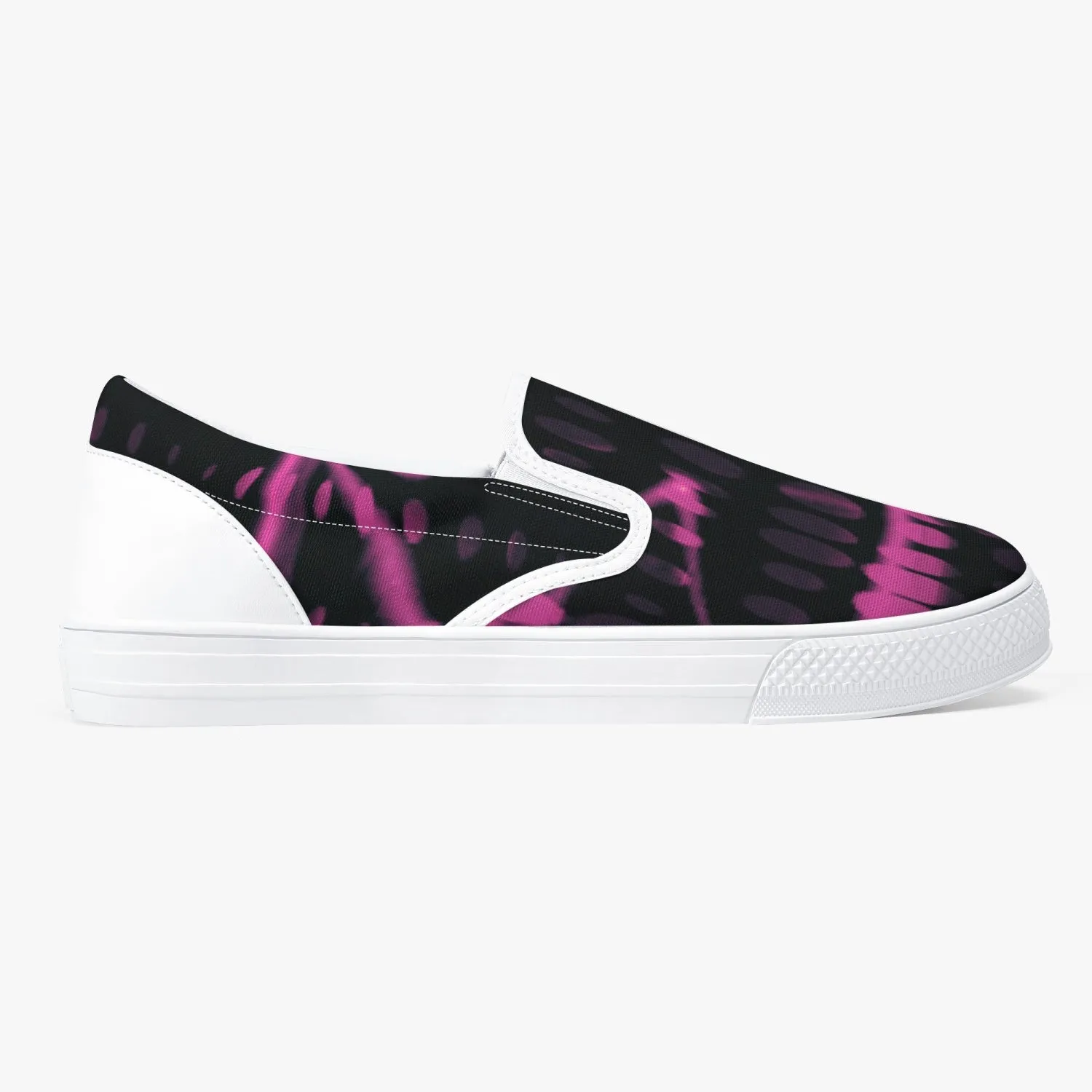 Officially Sexy Pink Laser Classic Slip-On Shoes - White/Black