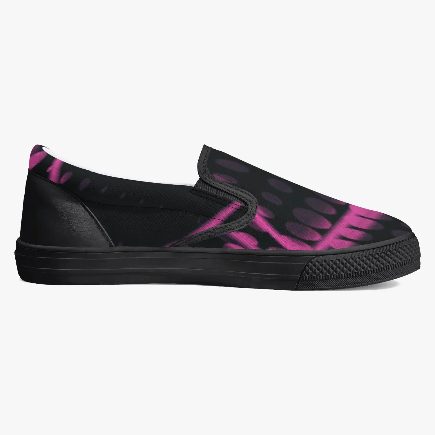 Officially Sexy Pink Laser Classic Slip-On Shoes - White/Black