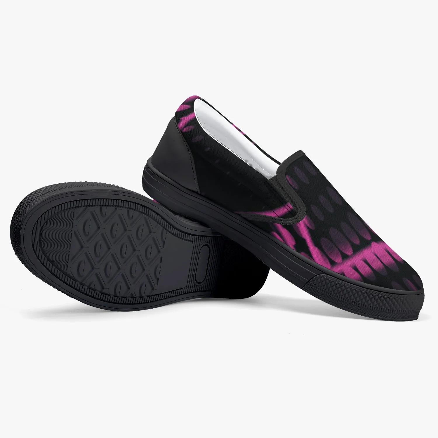 Officially Sexy Pink Laser Classic Slip-On Shoes - White/Black