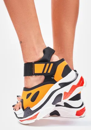 Orange Watch Me Glow Platform Sandals