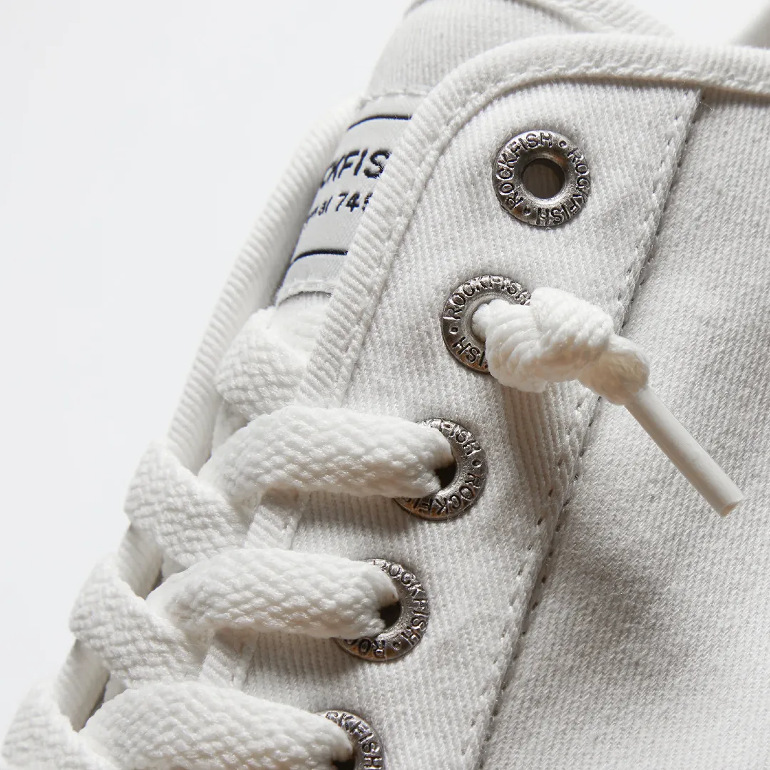 Original Off White 745 Ladies low top, lazy-lace canvas sneakers for women
