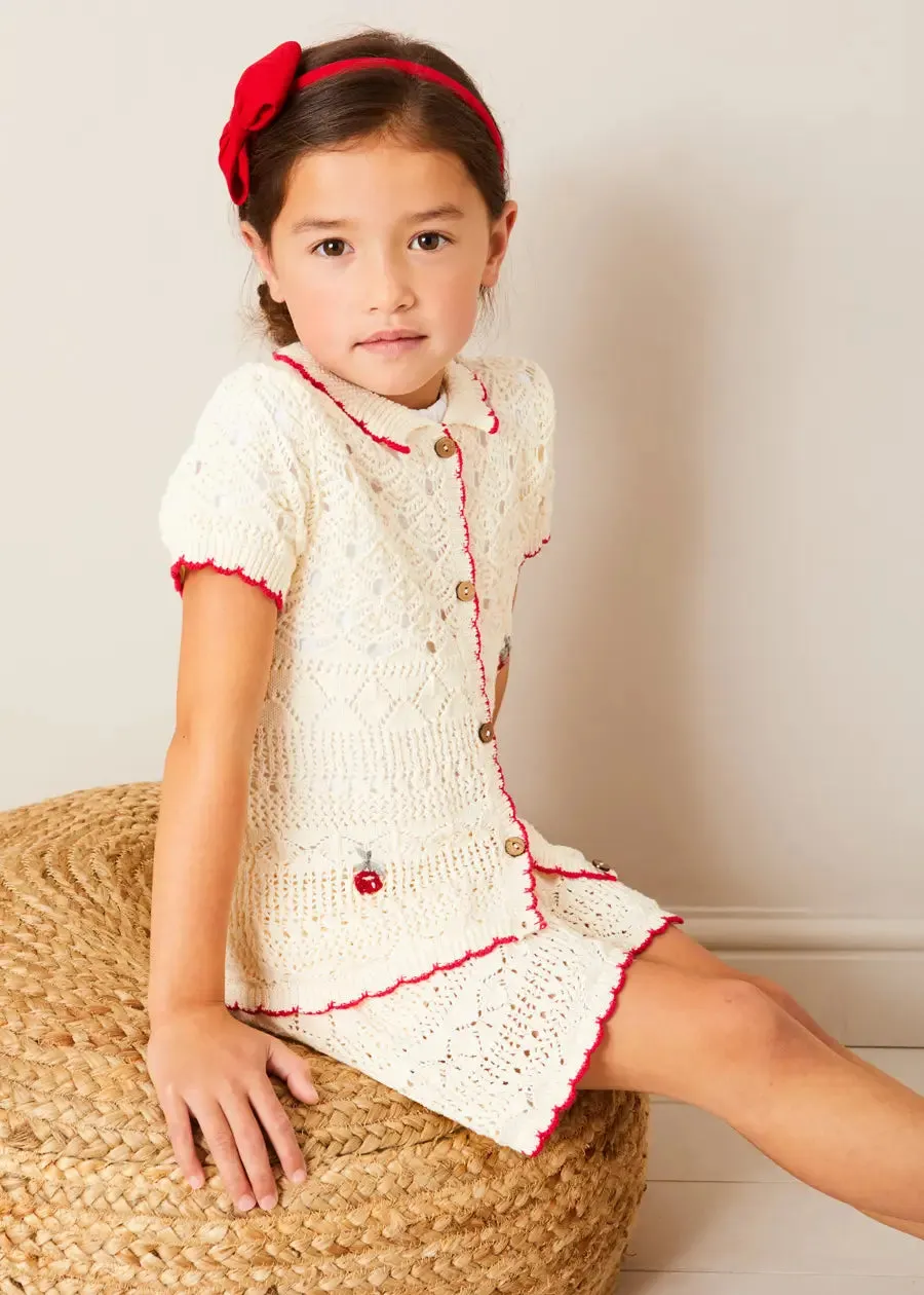 Plain Linen Hairband in Red