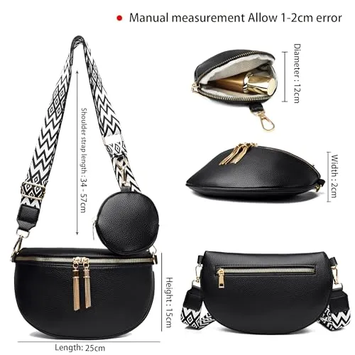 Small Bum Bag Stylish with 3 Shoulder Straps