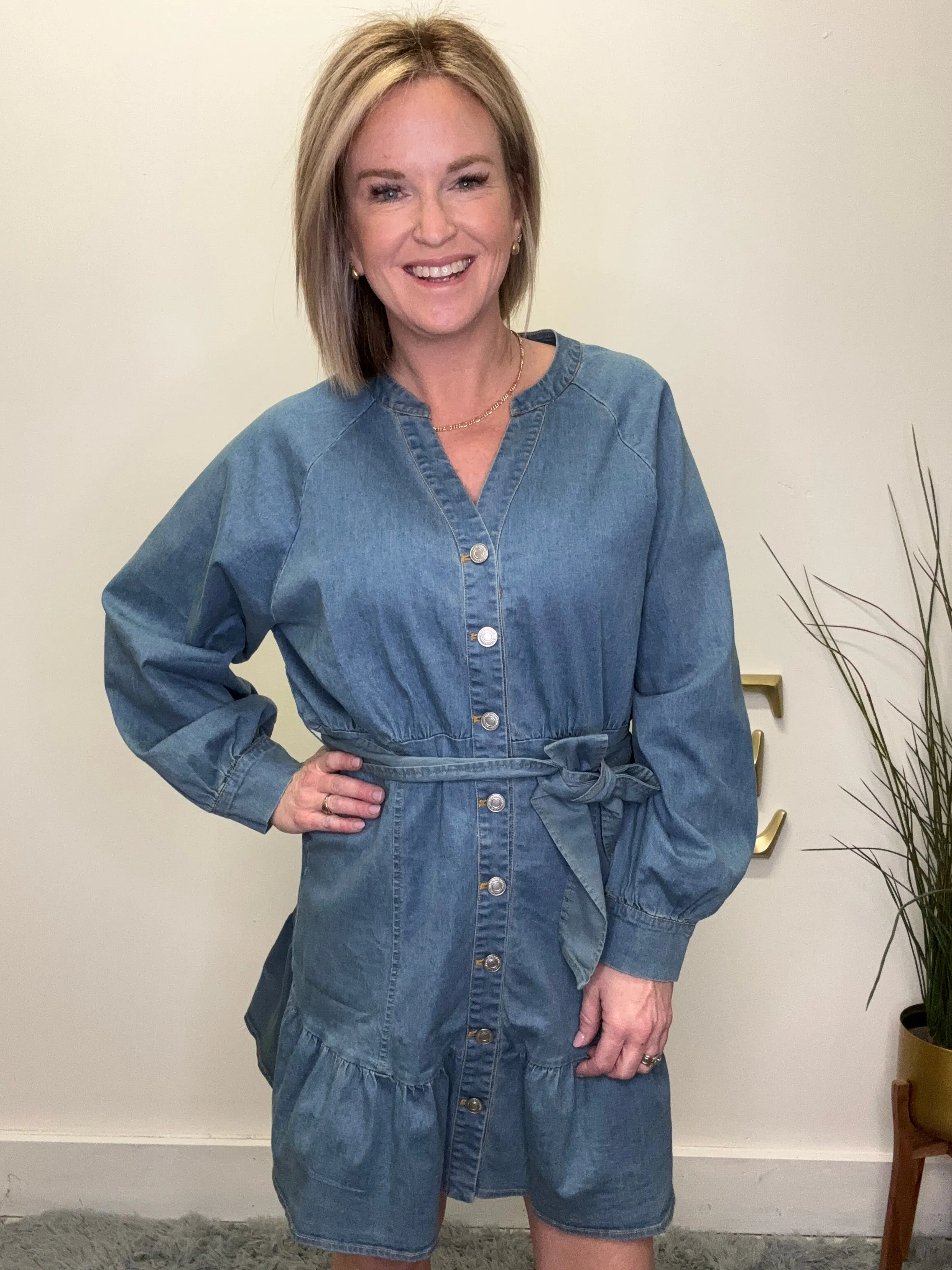 So Quaint Denim Dress