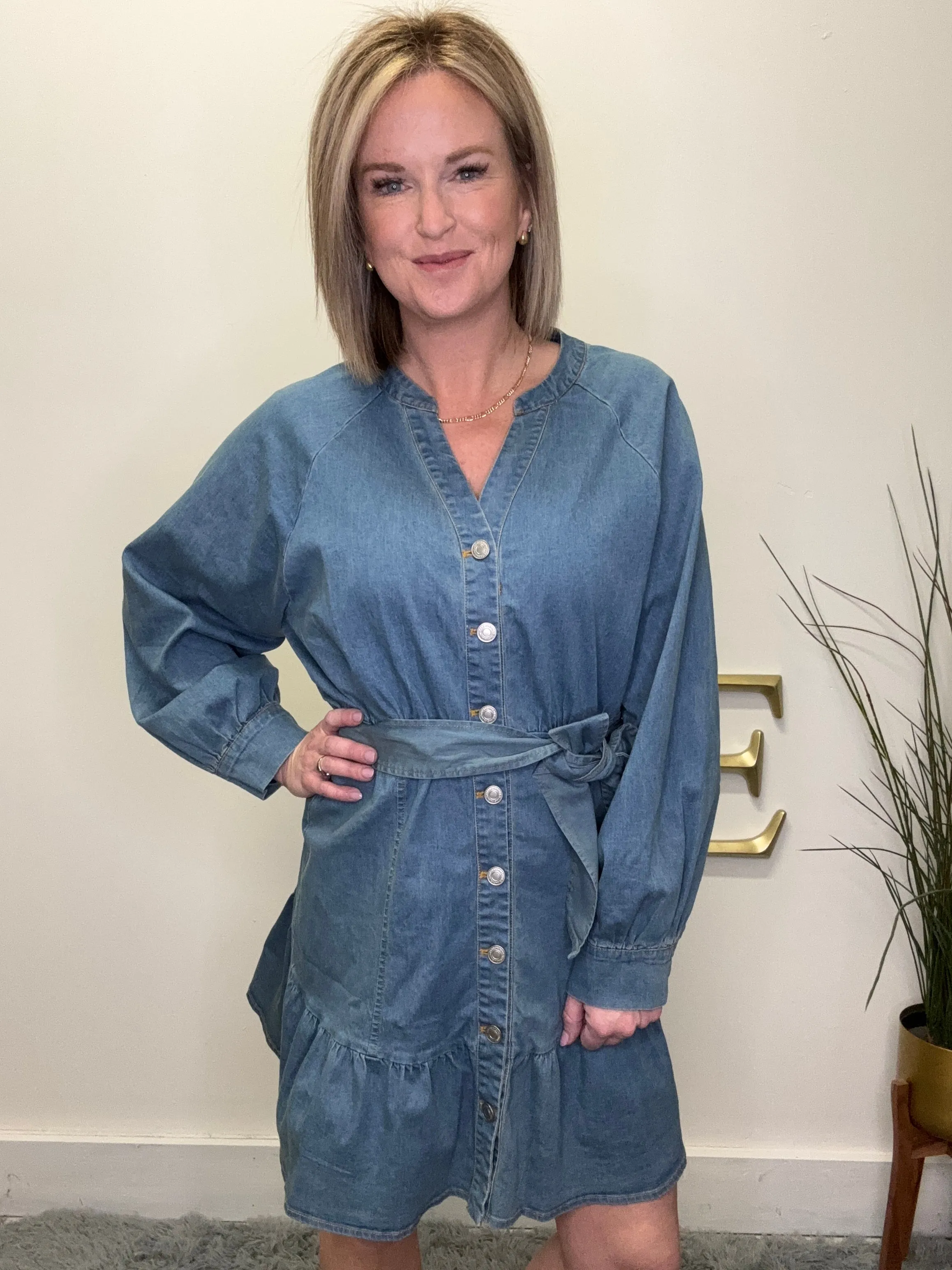 So Quaint Denim Dress
