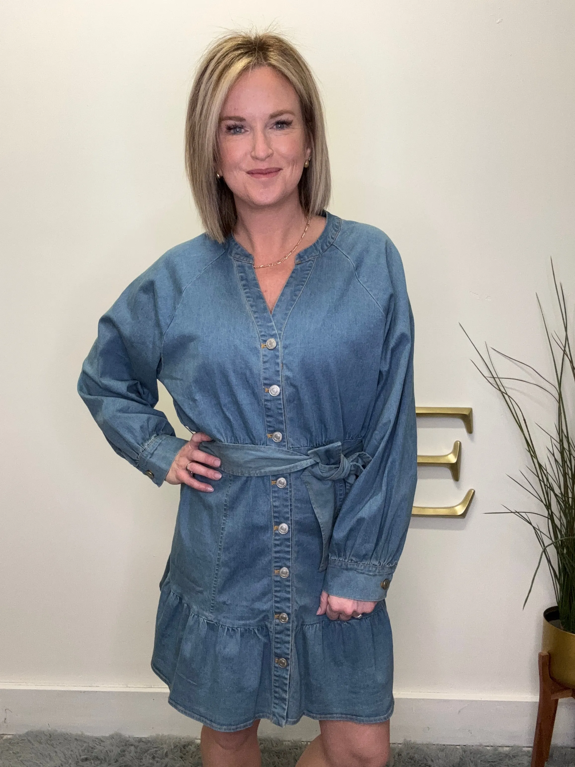 So Quaint Denim Dress