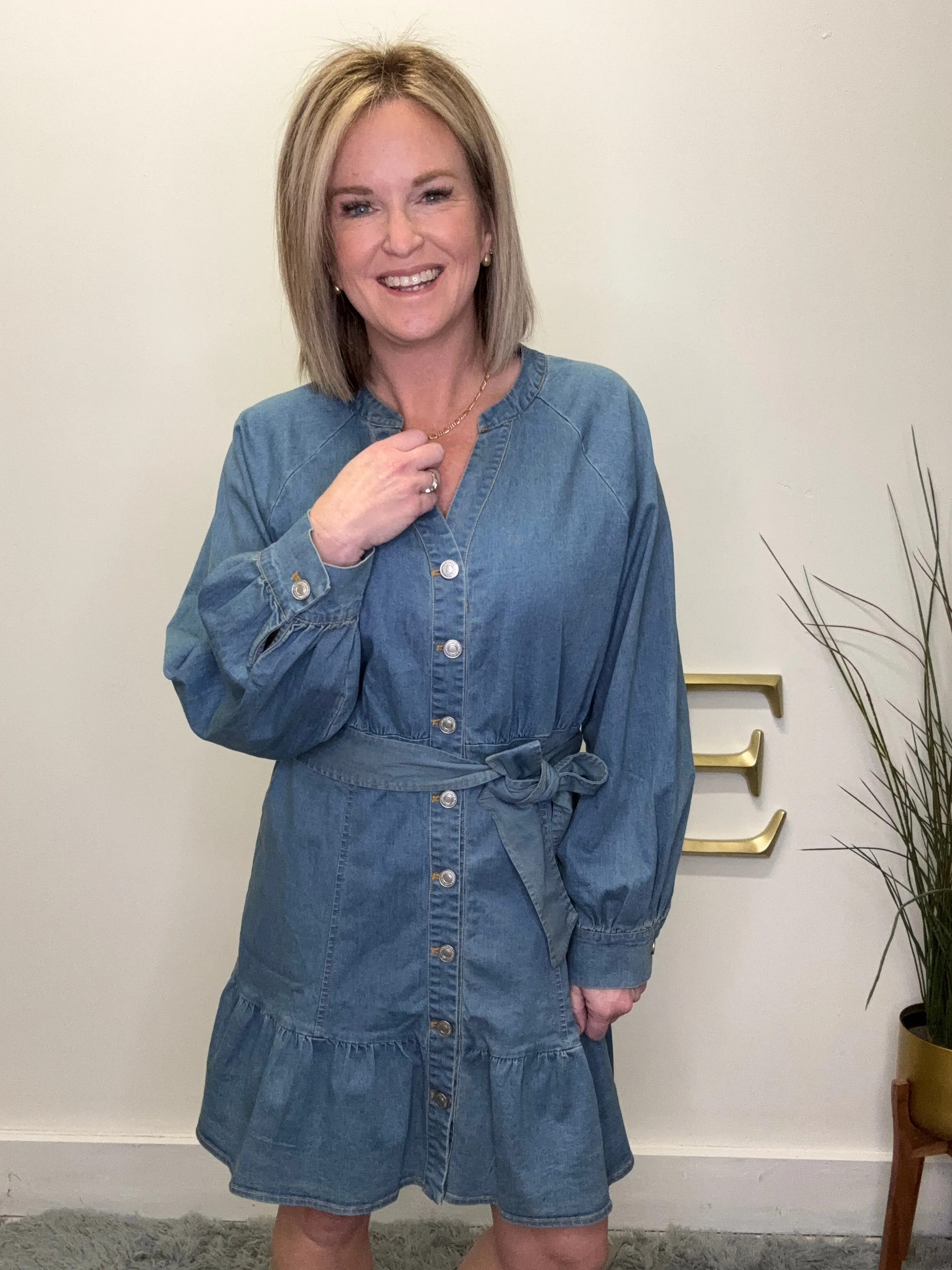 So Quaint Denim Dress