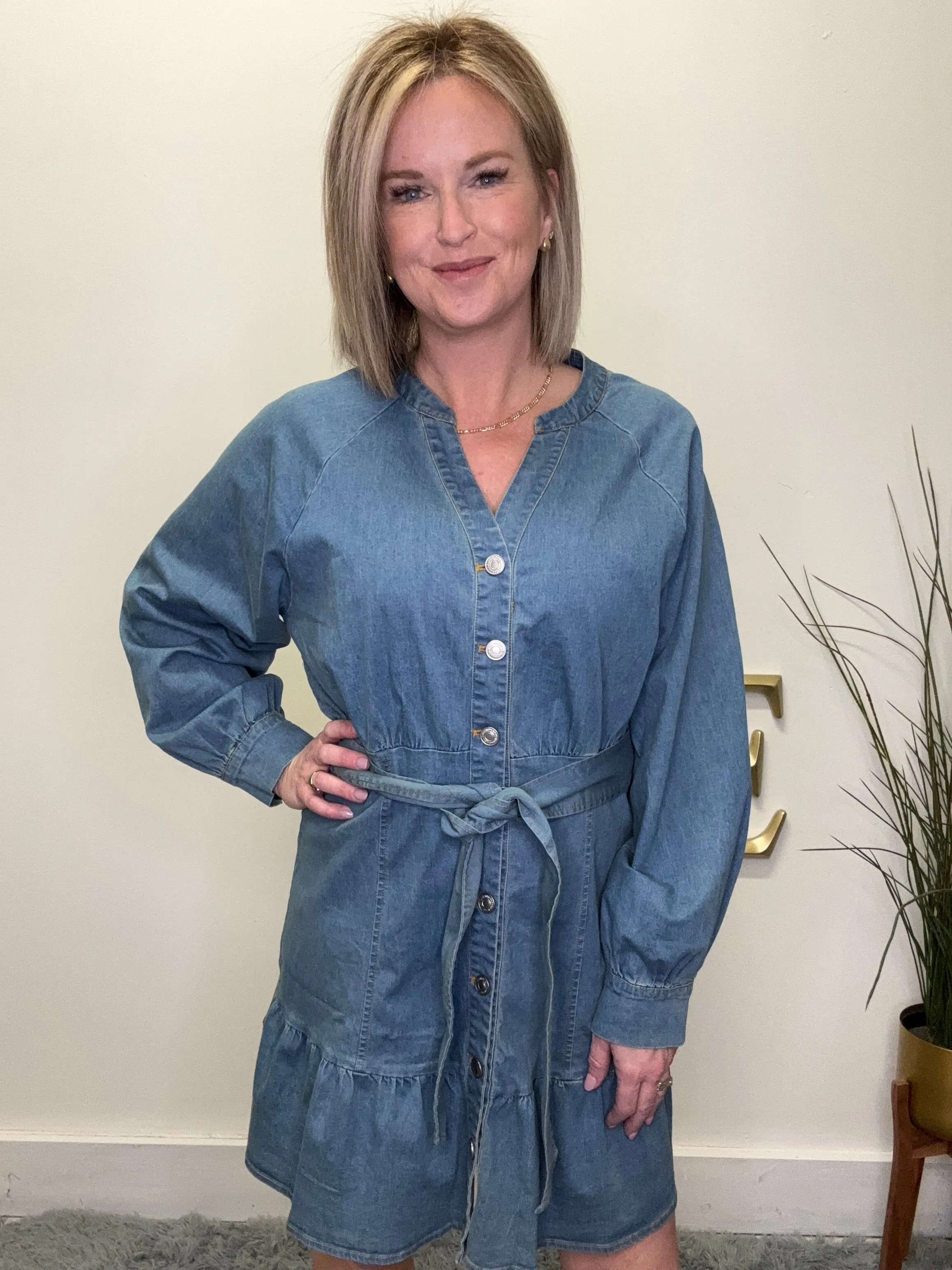 So Quaint Denim Dress