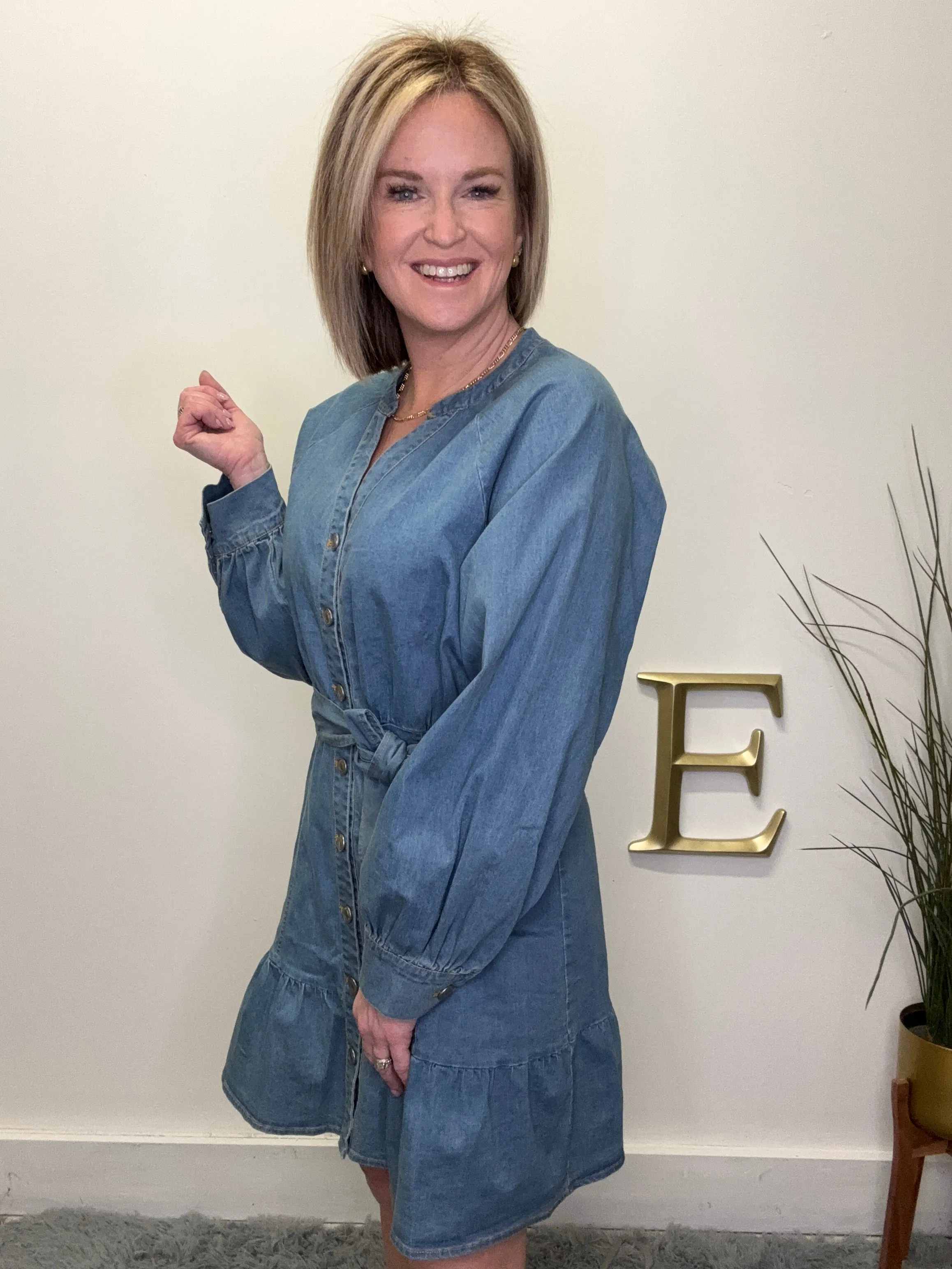 So Quaint Denim Dress