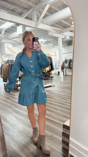 So Quaint Denim Dress