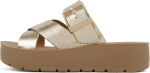 Soda Papaya ~ Women Open Toe Multi-Strap Flatform Sandals