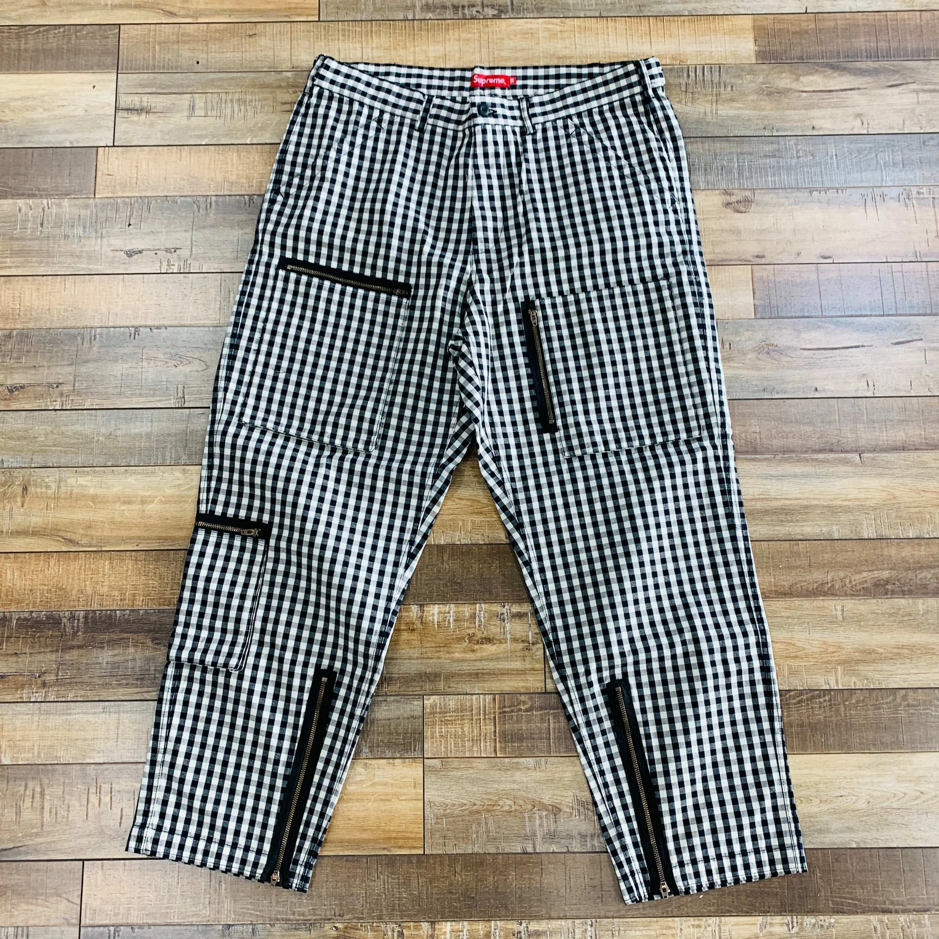 Supreme Gingham Flight Pant Black