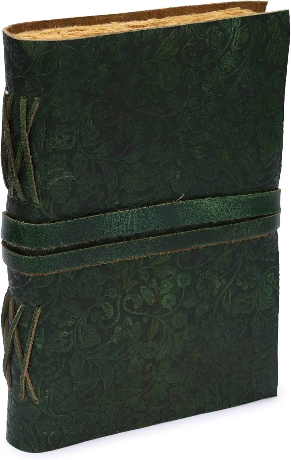 Vintage Handmade Rustic Leather Diaries (Black & Green)