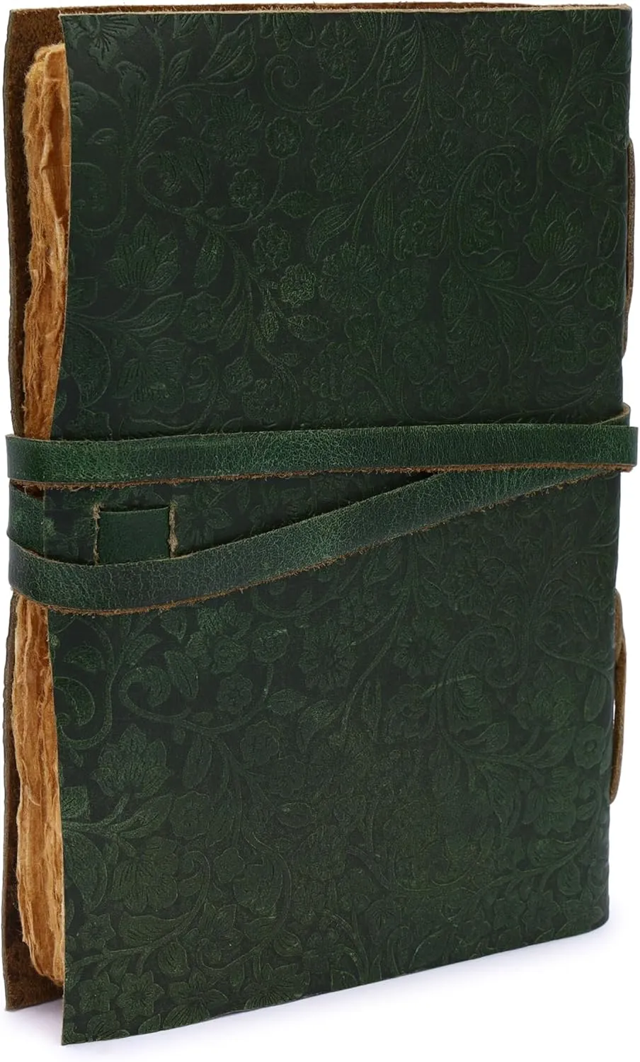 Vintage Handmade Rustic Leather Diaries (Black & Green)