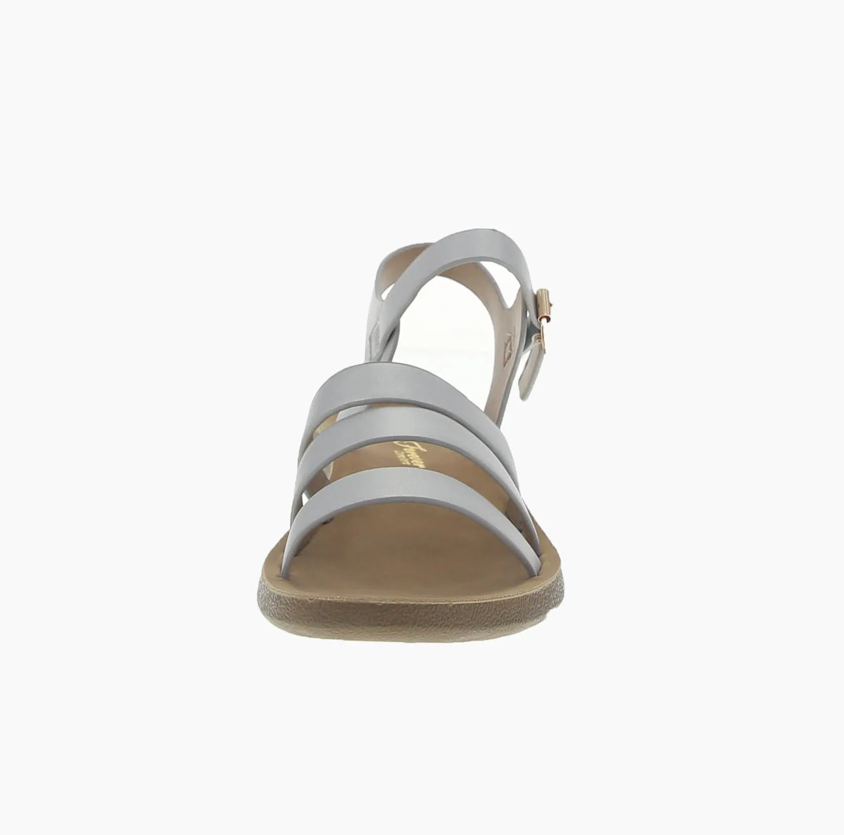 WOMAN'S SHOES SILVER PU LEATHER SANDALS RECENT-20