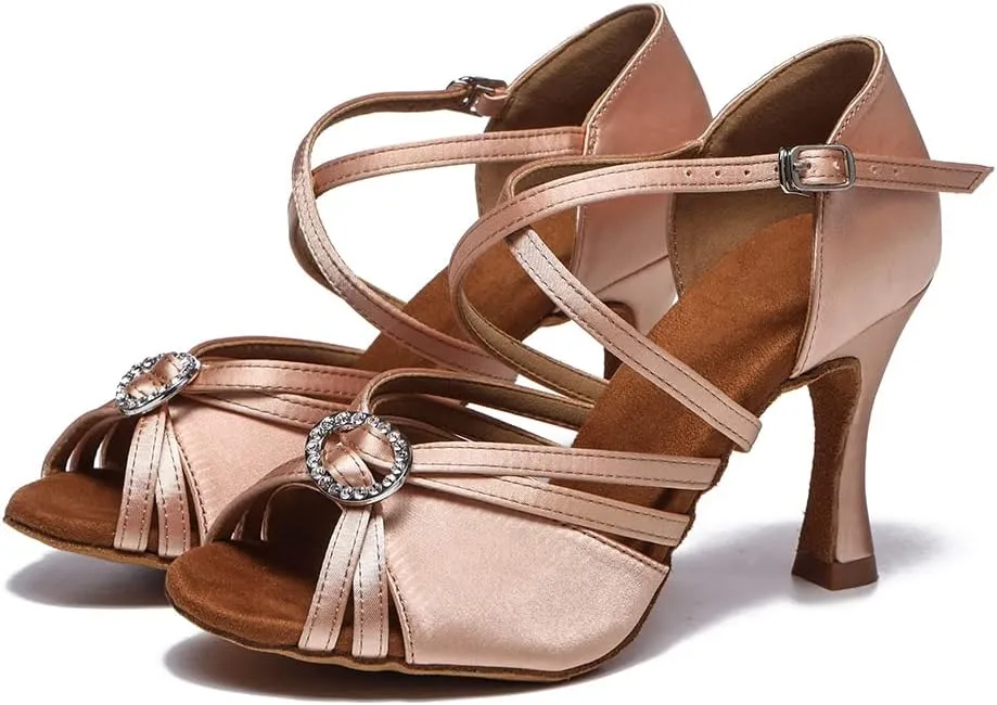 Women Ballroom Dance Shoes Latin Salsa Performance Dancing Shoes, Model YCL532