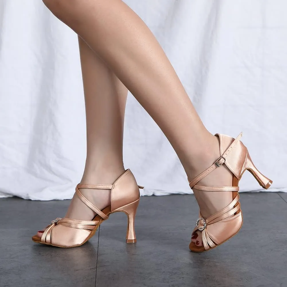 Women Ballroom Dance Shoes Latin Salsa Performance Dancing Shoes, Model YCL532