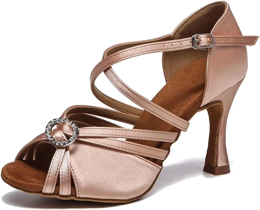 Women Ballroom Dance Shoes Latin Salsa Performance Dancing Shoes, Model YCL532