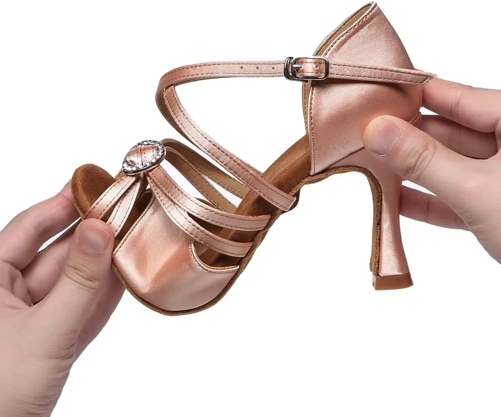Women Ballroom Dance Shoes Latin Salsa Performance Dancing Shoes, Model YCL532