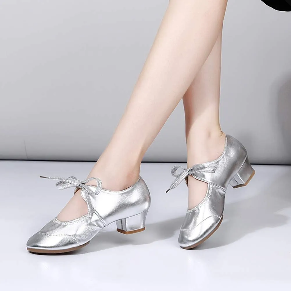 Women's Latin Dance Shoes Ballroom Dance Practice Performance Shoes Model 215