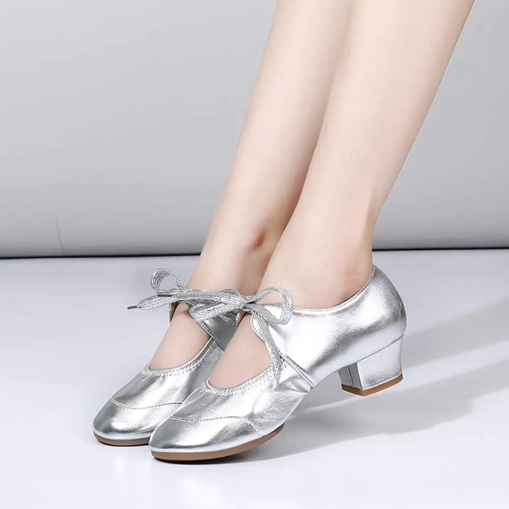 Women's Latin Dance Shoes Ballroom Dance Practice Performance Shoes Model 215