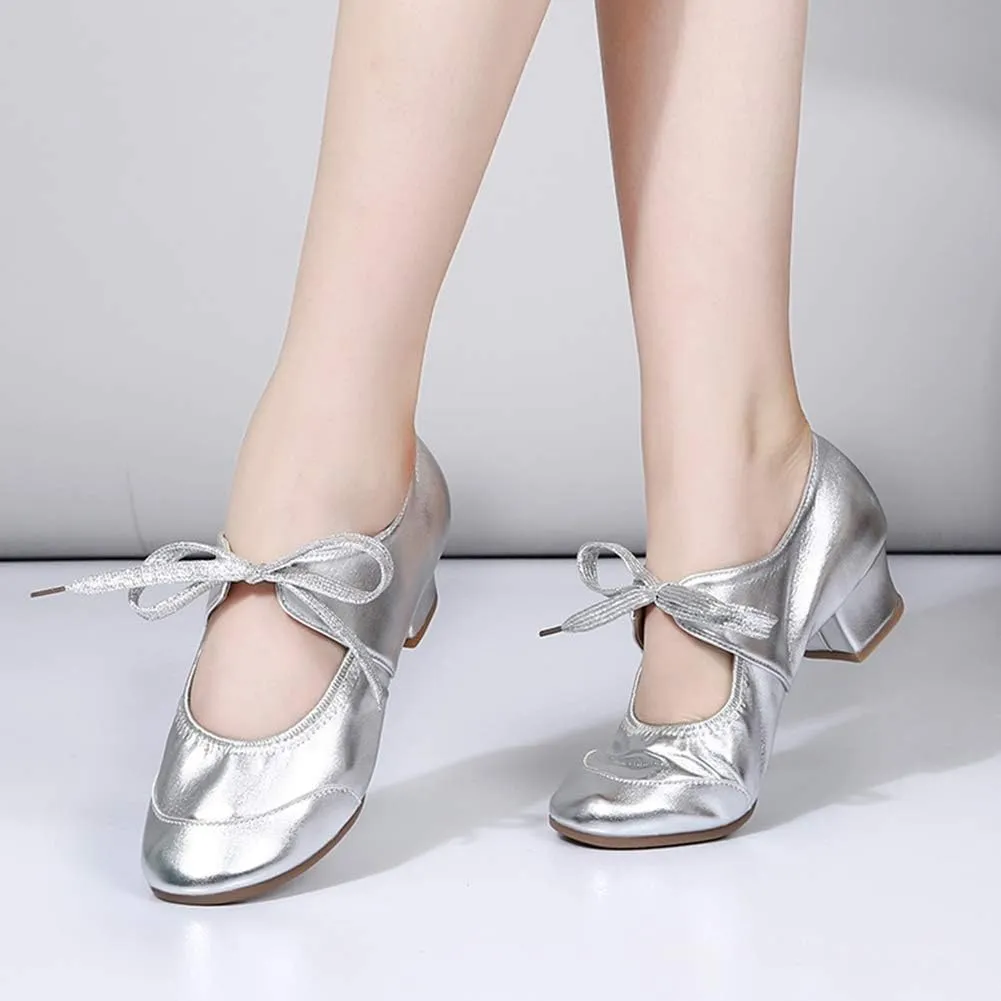 Women's Latin Dance Shoes Ballroom Dance Practice Performance Shoes Model 215