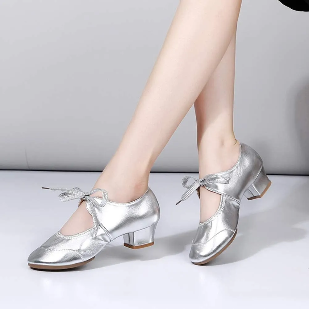 Women's Latin Dance Shoes Ballroom Dance Practice Performance Shoes Model 215