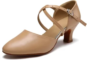 Women's Latin Dance Shoes Closed tToe Ballroom Salsa Tango Performance Dancing Practice Shoes