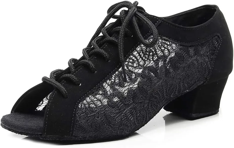 YKXLM Women's Latin Dance Shoes, Ballroom Performance Wedding Party Dance Shoes,Model QJW2002