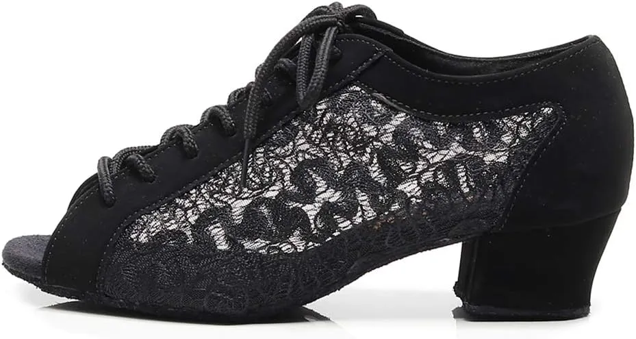 YKXLM Women's Latin Dance Shoes, Ballroom Performance Wedding Party Dance Shoes,Model QJW2002