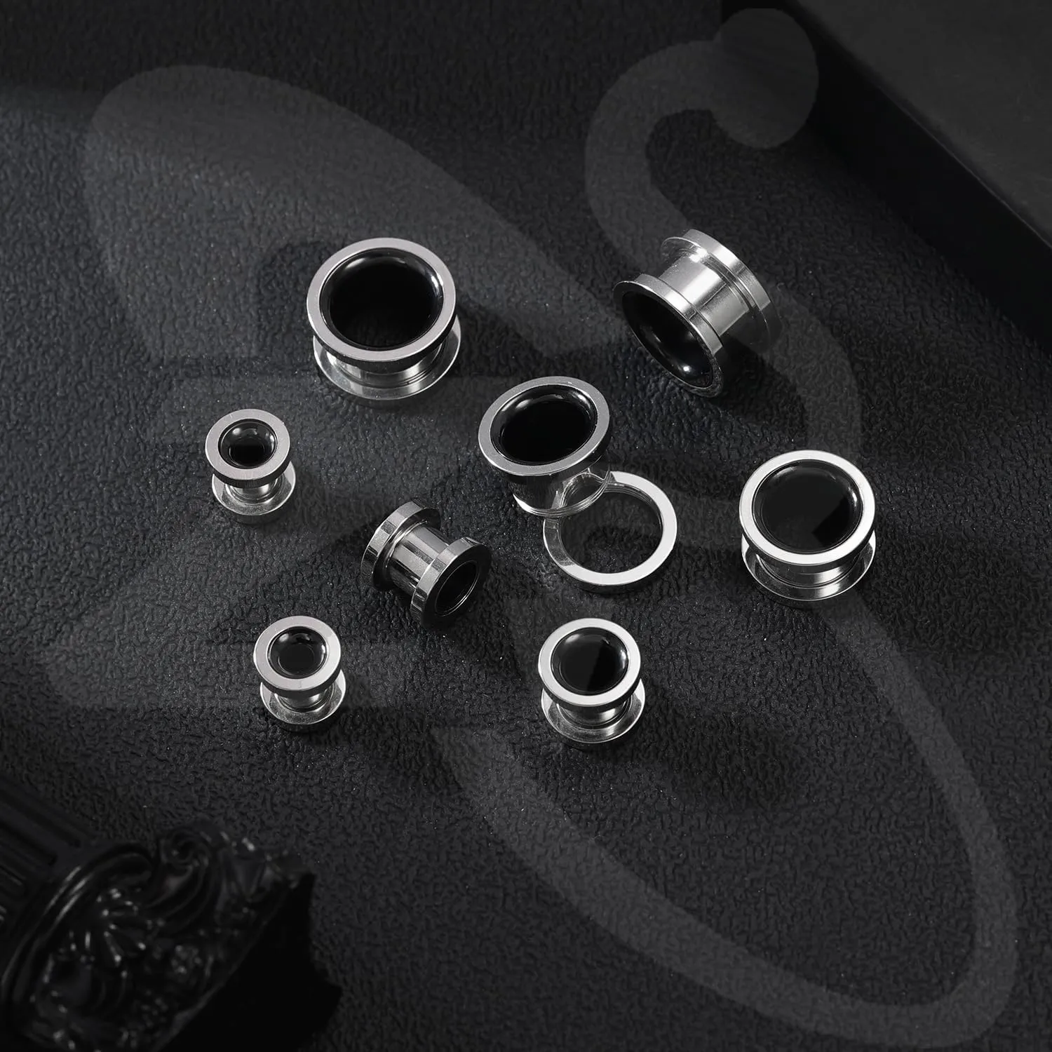 ZS 1 Pair Stainless Steel Ear Plug Tunnel, Tunnel Gauge for Ear 6/8/10/12/14MM, Mix Colors Ears Expander Body Piercing Jewelry for Women Men